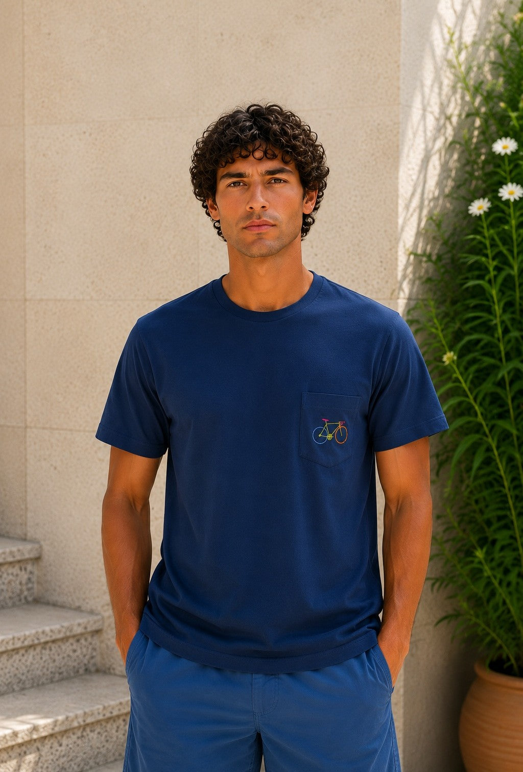 NALINI - T Shirt blue navy