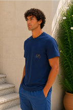 NALINI - T Shirt blue navy
