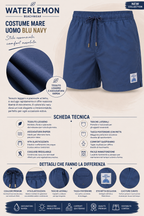 WATERLEMON - Boxer Mare blu navy