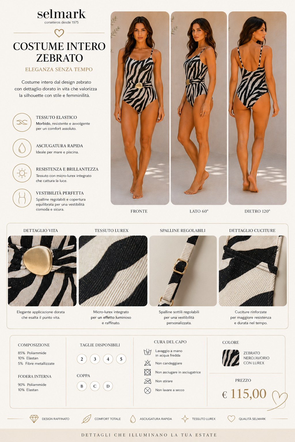 SELMARK - Costume intero modellante