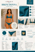 LOVABLE - Costume Bikini turchese